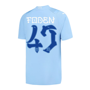 2023-2024 Manchester City Japanese Tour Printing Home Football Shirt Men's #FODEN #47