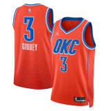 Male Oklahoma City Thunder Statement Edition Jersey 2022-2023 Brand Orange Josh Giddey #3