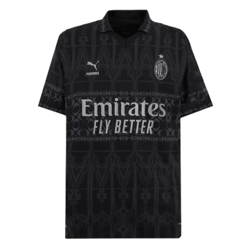 2023-2024 AC Milan X Pleasures Fourth Away Football Shirt Men's #Player Version