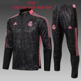 2021-2022 Real Madrid Black - Pink Football Training Set (Jacket + Pants) Children's
