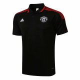 2021-2022 Manchester United Black - Red Football Polo Shirt Men's