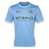 2013/14 Manchester City Retro Home Football Shirt Men's