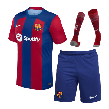 2023-2024 Barcelona Home Football Set (Shirt + Short + Socks) Men's