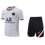 2021-2022 PSG White Short Football Training Set(Shirt + Short) Men's