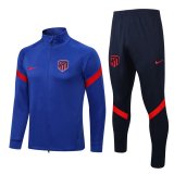 2021-2022 Atletico Madrid Blue Football Training Set (Jacket + Pants) Men's