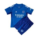 2023-2024 Arsenal Goalkeeper Blue Football Set (Shirt + Short) Children's