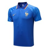 2022 France Blue Football Polo Shirt Men's