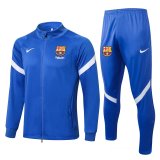 2021-2022 Barcelona Sharp Blue Football Training Set (Jacket + Pants) Men's