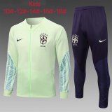 2022 Brazil Green Football Training Set (Jacket + Pants) Children's
