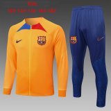 2022-2023 Barcelona Orange Football Training Set (Jacket + Pants) Children's