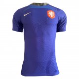2022 Netherlands Pre-Match Blue Short Football Training Shirt Men's #Match