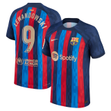 2022-2023 Barcelona Home Football Shirt Men's #Lewandowski #9 Player Version