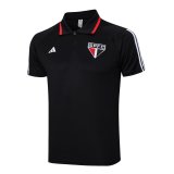 2023-2024 Sao Paulo FC Black Football Polo Shirt Men's