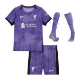 2023-2024 Liverpool Third Away Football Whole Set (Shirt + Short + Socks) Children's
