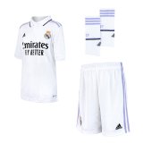 2022-2023 Real Madrid Home Football Full Kit ( Shirt + Short + Sock ) Children's