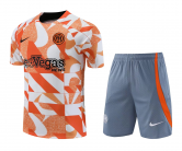 2023-2024 Inter Milan Orange Football Training Set (Shirt + Short) Men's