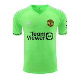 2023-2024 Manchester United Goalkeeper Green Football Shirt Men's