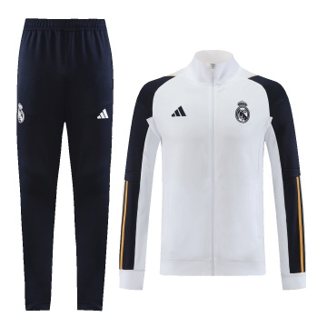 2023-2024 Real Madrid White Football Training Set (Jacket + Pants) Men's