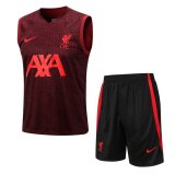 2021-2022 Liverpool Burgundy 3D Football Set (Singlet + Short) Men's