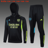 2023-2024 Arsenal Black Football Training Set (Sweatshirt + Pants) Children's #Hoodie