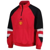 2023-2024 Manchester United Red All Weather Windrunner Football Jacket Men's #Half-Zip Icon