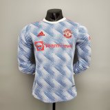 2021-2022 Manchester United Away Long Sleeve Men's Football Shirt #Player Version