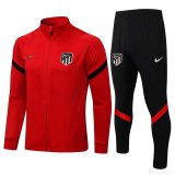2021-2022 Atletico Madrid Red Football Training Set (Jacket + Pants) Men's