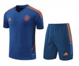 2022-2023 Manchester United Navy Football Training Set (Shirt + Short) Men's