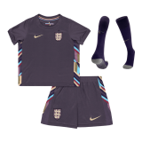 2024 England Away EURO Football Whole Set (Shirt + Short + Socks) Children's