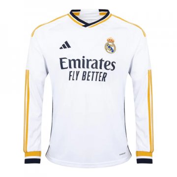 2023-2024 Real Madrid Home Football Shirt Men's #Long Sleeve