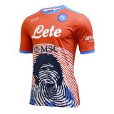 2021-2022 Napoli Maradona Limited Edition Orange Football Shirt Men's