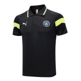 2023-2024 Manchester City Black Football Polo Shirt Men's