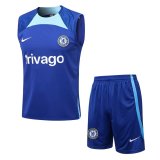 2022-2023 Chelsea Blue Football Set (Singlet + Short) Men's