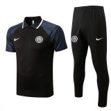 2022-2023 Inter Milan Black Football Training Set (Polo + Pants) Men's