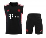2022-2023 Bayern Munich Black Football Training Set (Singlet + Short) Men's