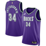 Male Milwaukee Bucks Classic Edition Jersey 2022-2023 Purple Giannis Antetokounmpo #34