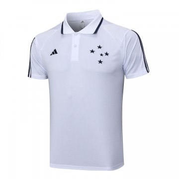 2023-2024 Cruzeiro White Football Polo Shirt Men's