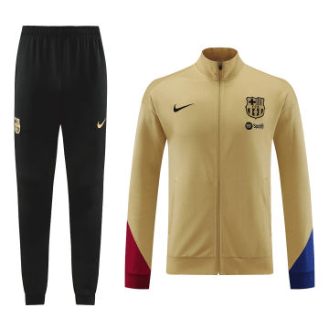 2023-2024 Barcelona Yellow Football Training Set (Jacket + Pants) Men's