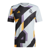 2023-2024 Real Madrid Black&White Pre-Match Football Shirt Men's