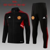 2022-2023 Manchester United Black Football Training Set (Jacket + Pants) Children's