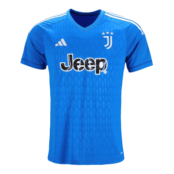 2023-2024 Juventus Goalkeeper Blue Football Shirt Men's