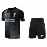 2021-2022 Liverpool Goalkeeper Black Football Shirt ( Jersey + Short ) Men's