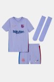 2021-2022 Barcelona Away Children's Football Shirt (Shirt+Short+Socks)