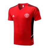 2022-2023 Manchester United Red Short Football Training Shirt Men's