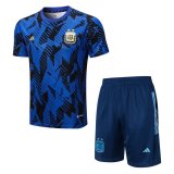 2022 Argentina Blue Football Training Set (Shirt + Short) Men's