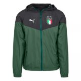 2022 Italy Hoodie Green All Weather Windrunner Football Jacket Men's