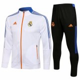 2021-2022 Real Madrid White Football Training Set (Jacket + Pants) Men's