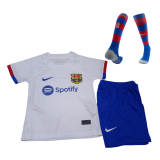 2023-2024 Barcelona Away Football Set (Shirt + Short + Socks) Children's
