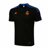 2021-2022 Real Madrid Black Football Polo Shirt Men's