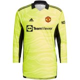 2021-2022 Manchester United Goalkeeper Long Sleeve Men's Football Shirt